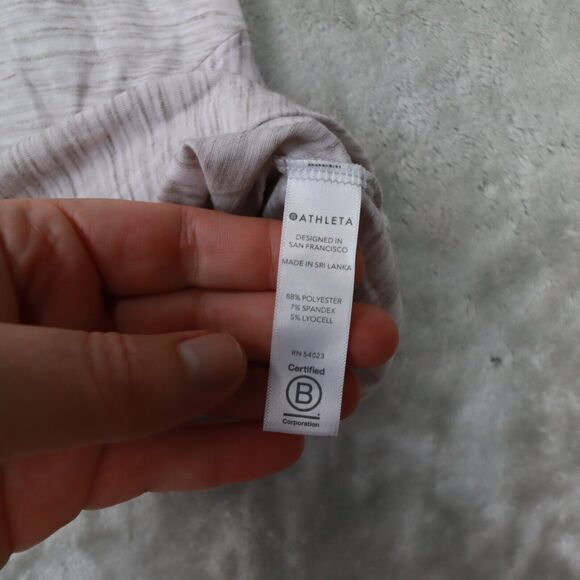 Athleta Essence Space Dye Twist Front Tank Top Light Heather Grey size 3X - Picture 6 of 7